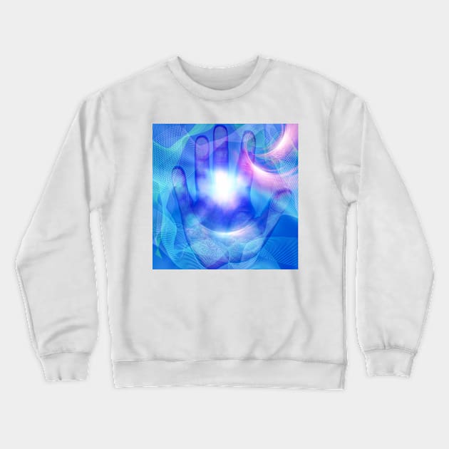 Light in hand Crewneck Sweatshirt by rolffimages